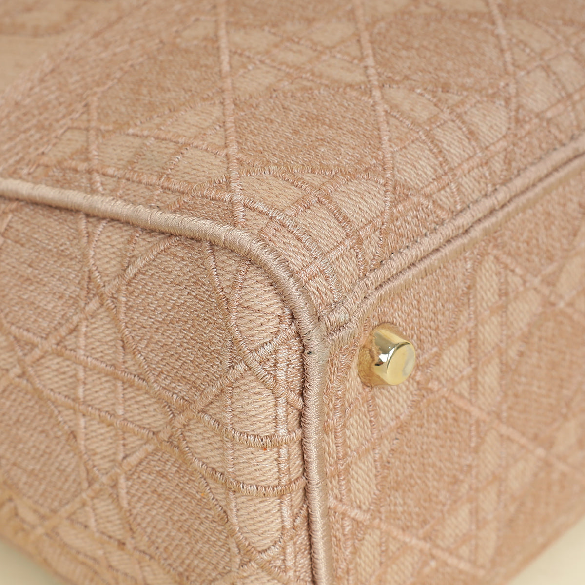 Christian Dior Pink Embroidered Lady D-Lite Large Bag