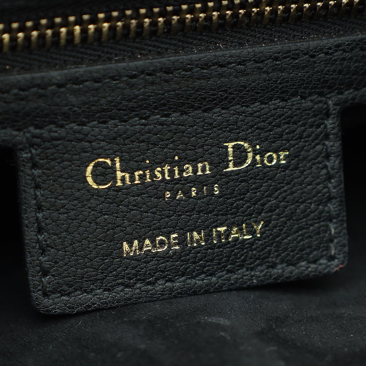 Christian Dior Black Saddle Medium Bag W/ Strap
