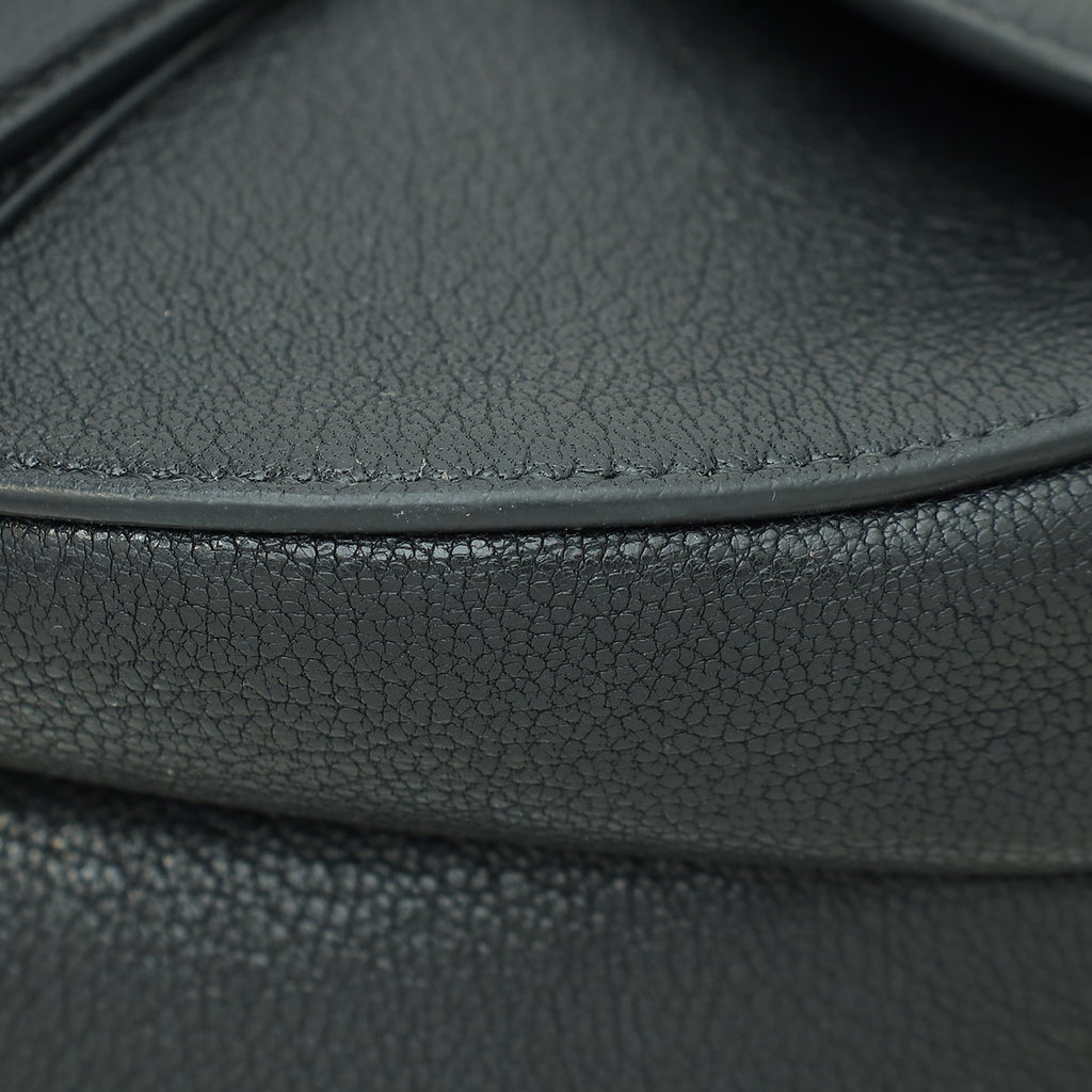 Christian Dior Black Saddle Medium Bag W/ Strap