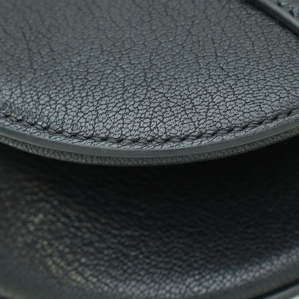 Christian Dior Black Saddle Medium Bag W/ Strap