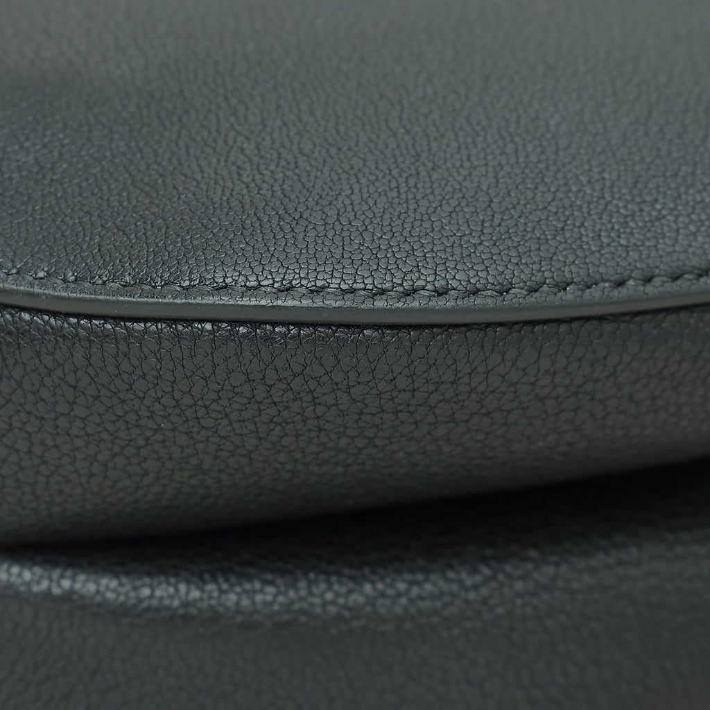 Christian Dior Black Saddle Medium Bag W/ Strap
