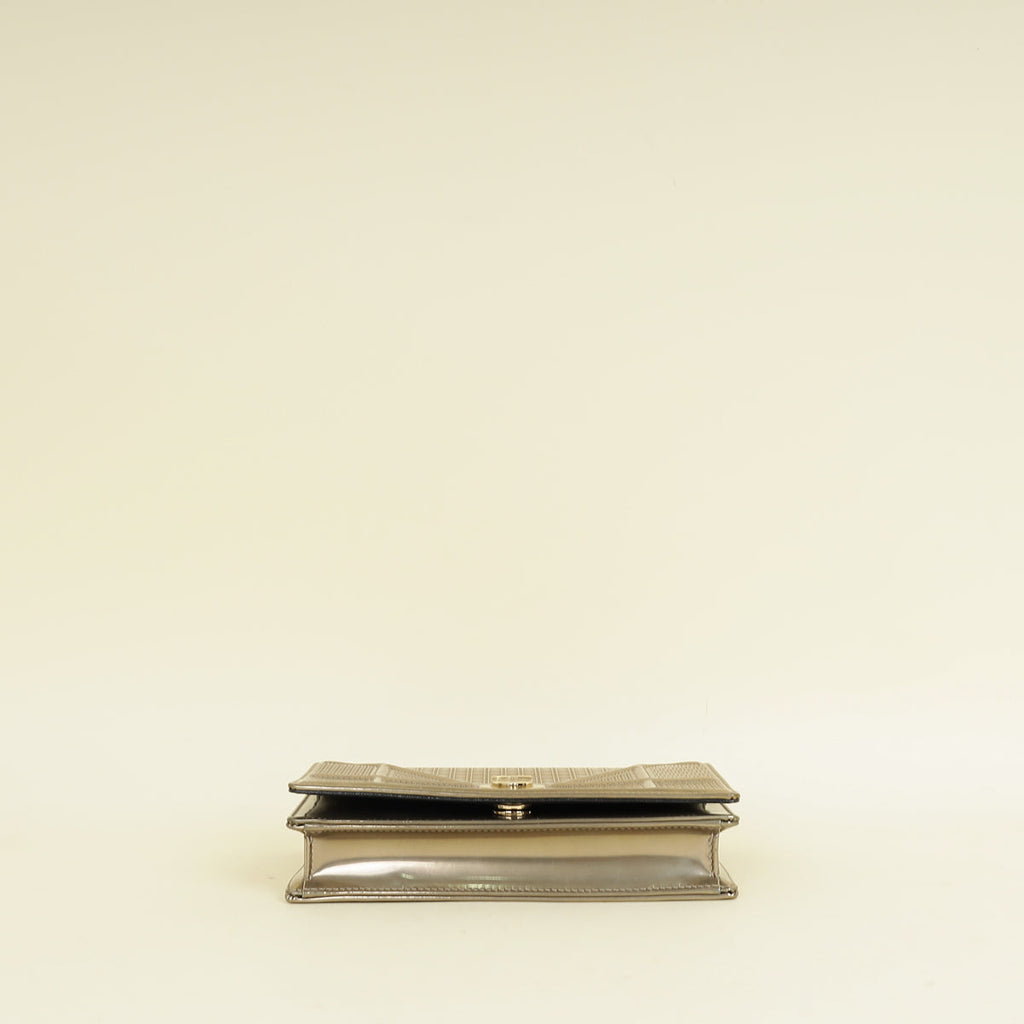 Christian Dior Champaign Diorama Microcannage Wallet On Chain