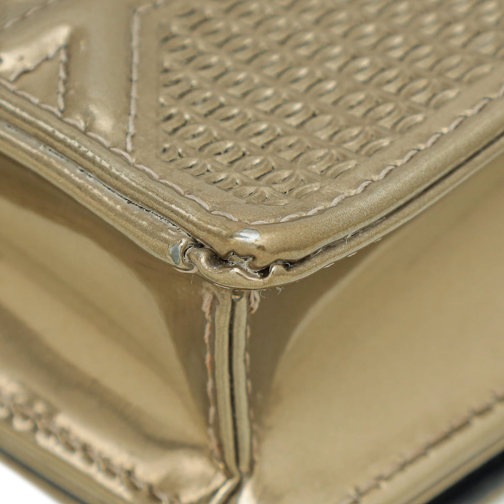 Christian Dior Champaign Diorama Micro Cannage Wallet On Chain