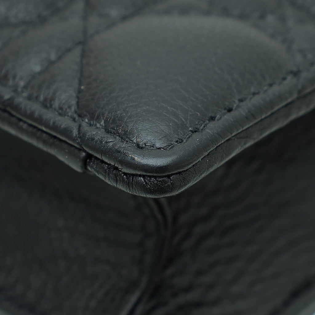 Christian Dior Black Caro Chain Zipped Pouch