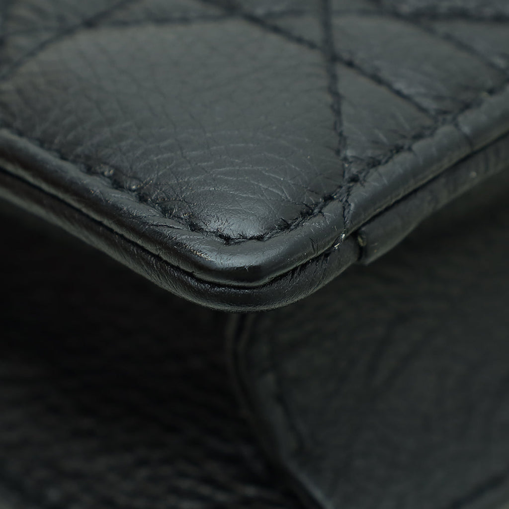 Christian Dior Black Caro Chain Zipped Pouch