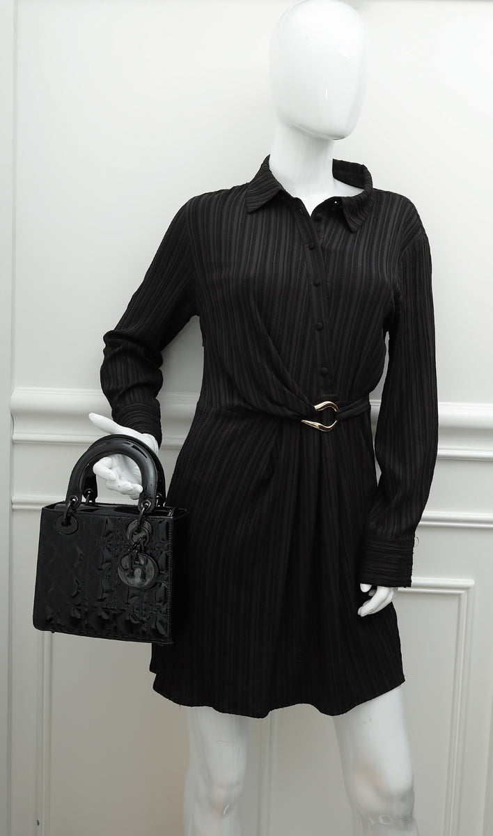 Christian Dior So Black Ultra Glossy Lady Dior Small Bag