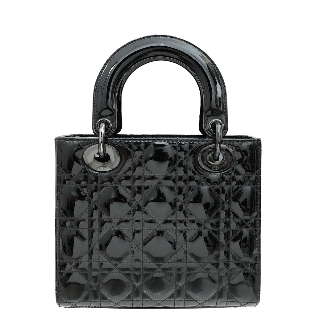 Christian Dior So Black Ultra Glossy Lady Dior Small Bag