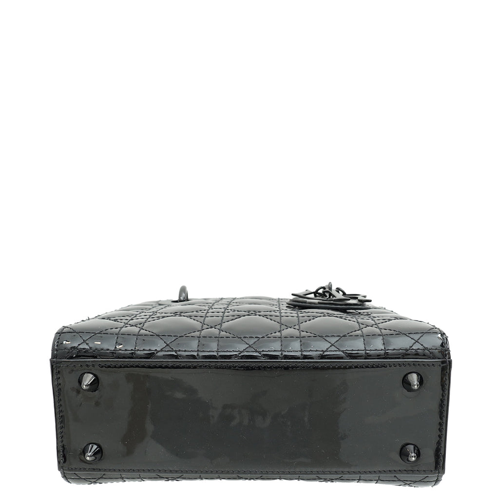 Christian Dior So Black Ultra Glossy Lady Dior Small Bag