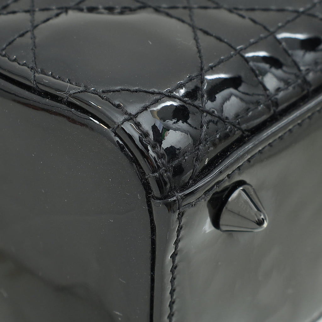Christian Dior So Black Ultra Glossy Lady Dior Small Bag