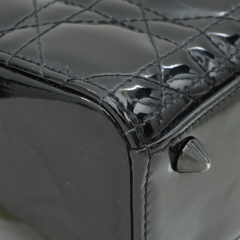 Christian Dior So Black Ultra Glossy Lady Dior Small Bag