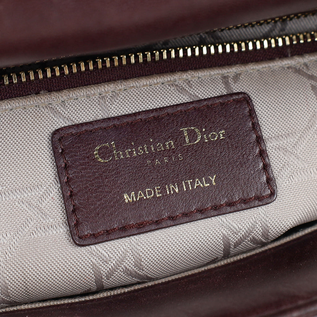 Christian Dior Aubergine My ABCDior Lady Dior Small Bag