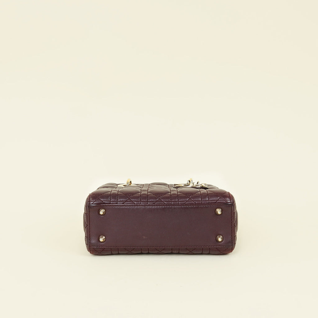 Christian Dior Aubergine My ABCDior Lady Dior Small Bag