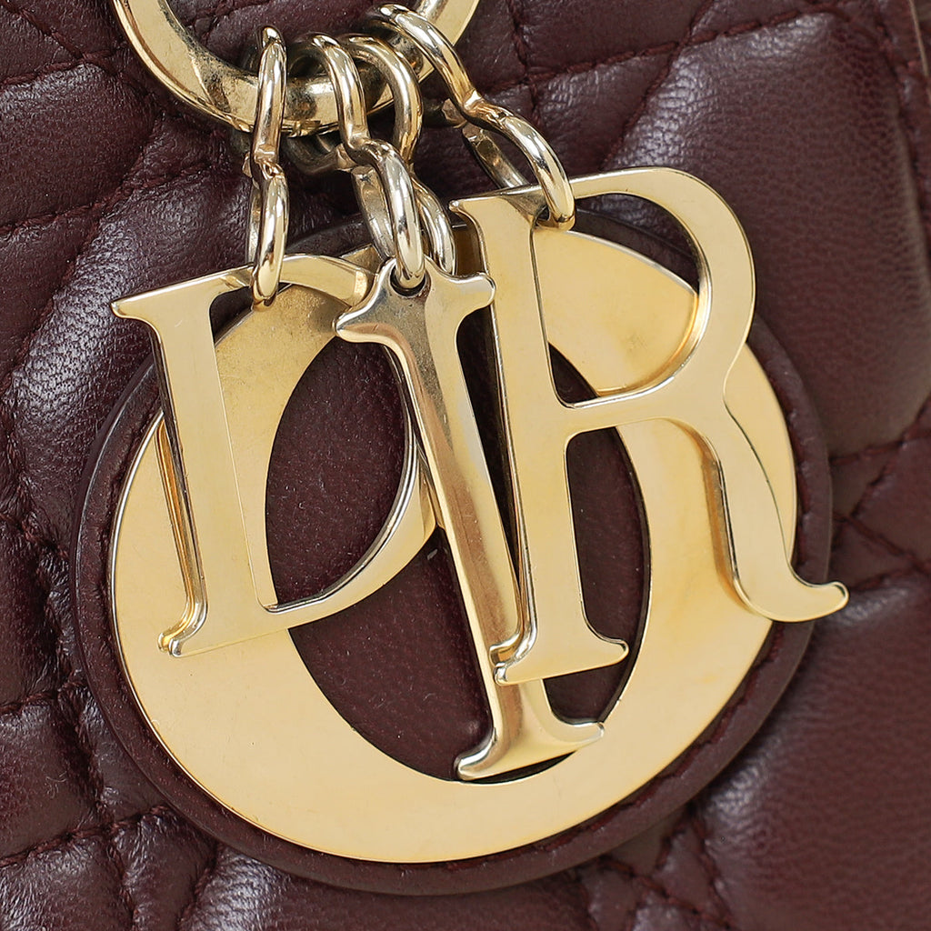 Christian Dior Aubergine My ABCDior Lady Dior Small Bag