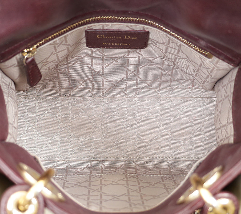 Christian Dior Aubergine My ABCDior Lady Dior Small Bag