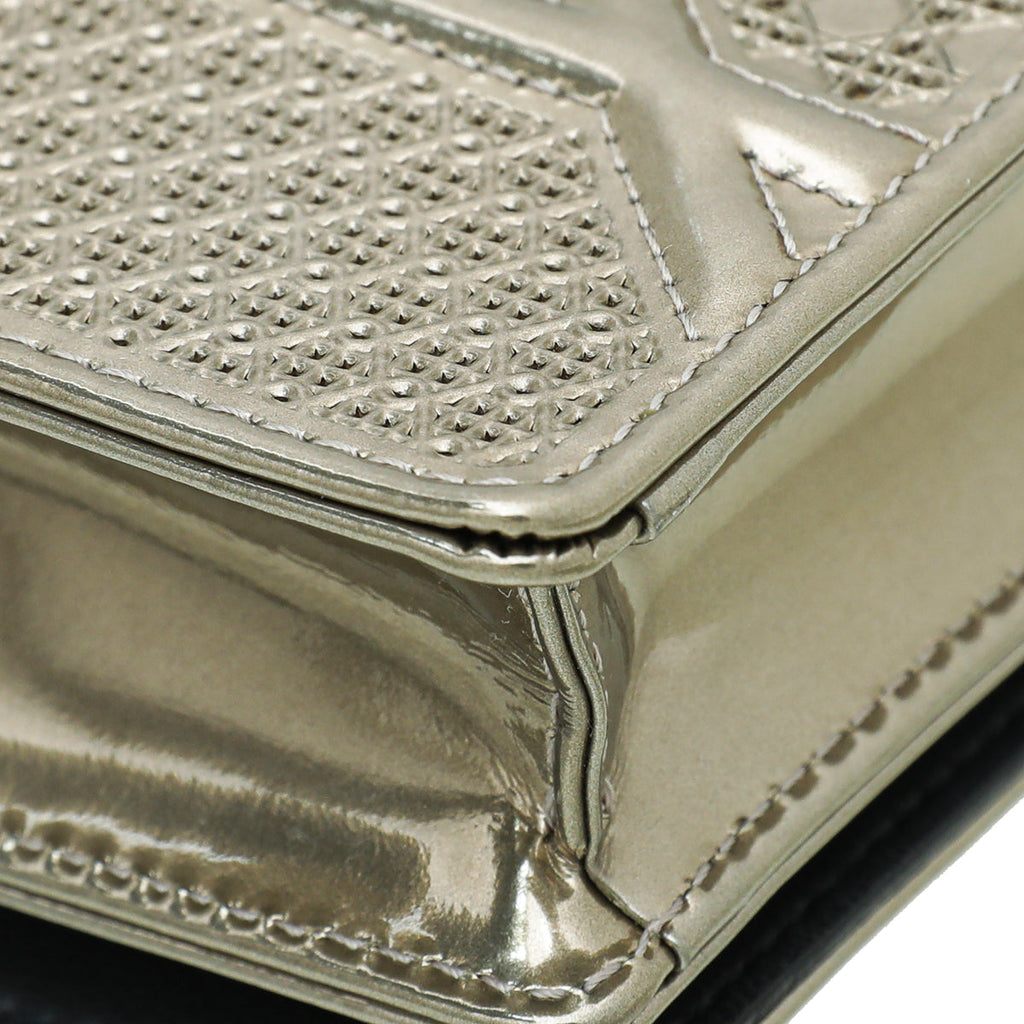 Christian Dior Champaign Diorama Microcannage Wallet On Chain