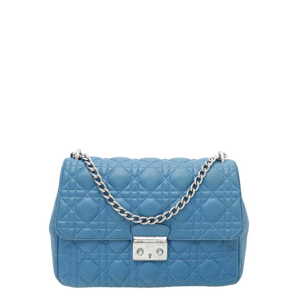 Christian Dior Blue Miss Dior Flap Medium Chain Bag