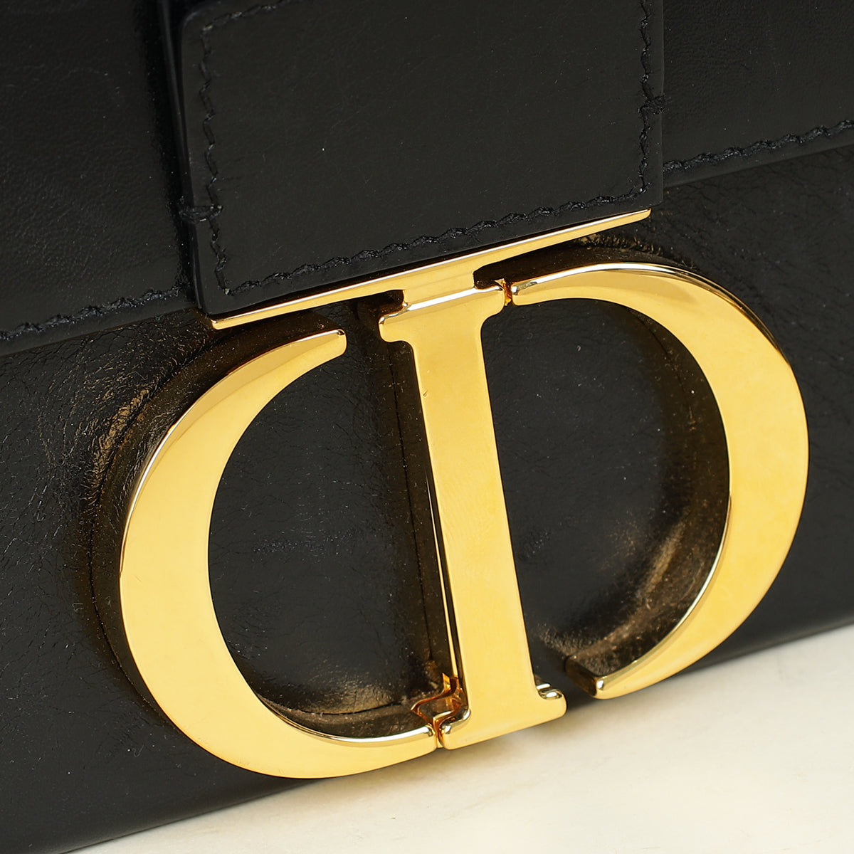 Christian Dior Black 30 Montaigne Box Bag
