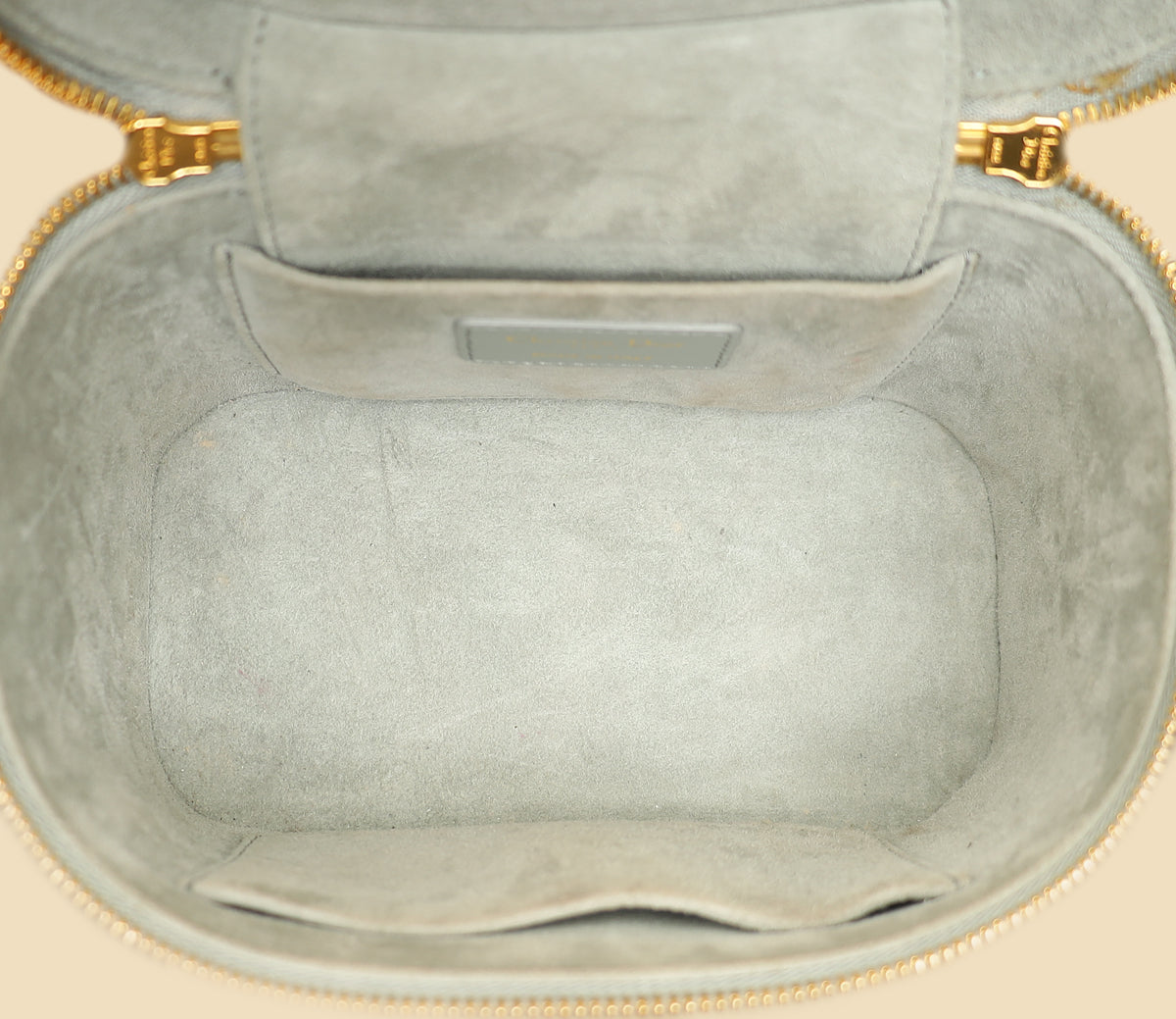 Christian Dior Grey Cannage Diortravel Small Vanity Case