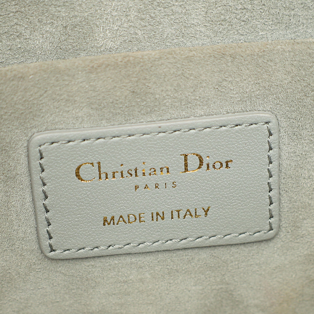 Christian Dior Grey Cannage Diortravel Small Vanity Case