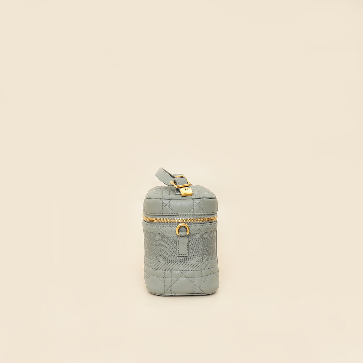 Christian Dior Grey Cannage Diortravel Small Vanity Case