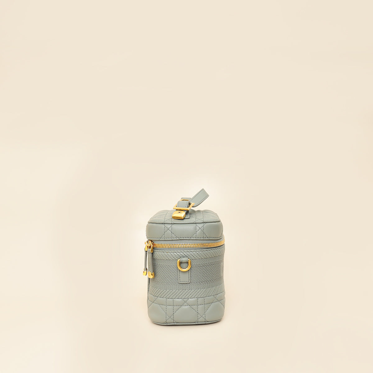 Christian Dior Grey Cannage Diortravel Small Vanity Case