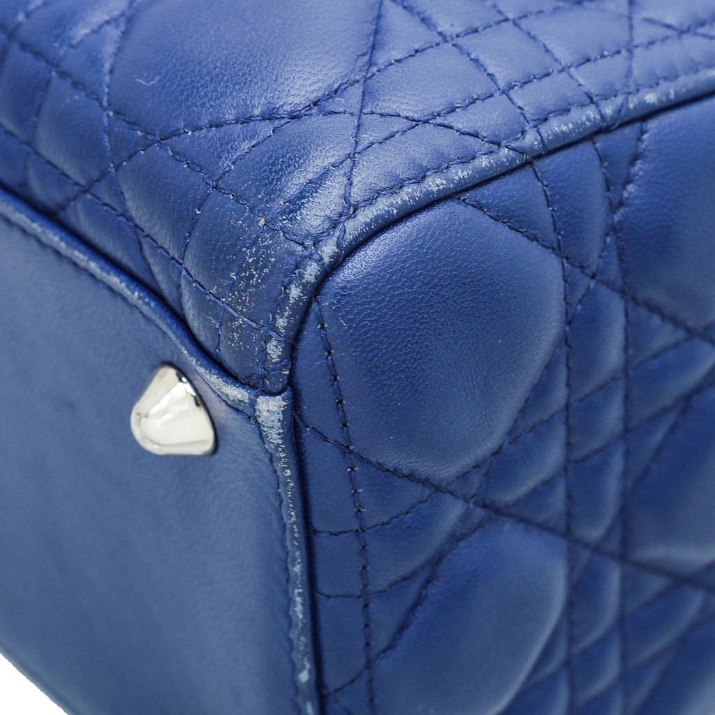 Christian Dior Blue Lady Dior Large Bag