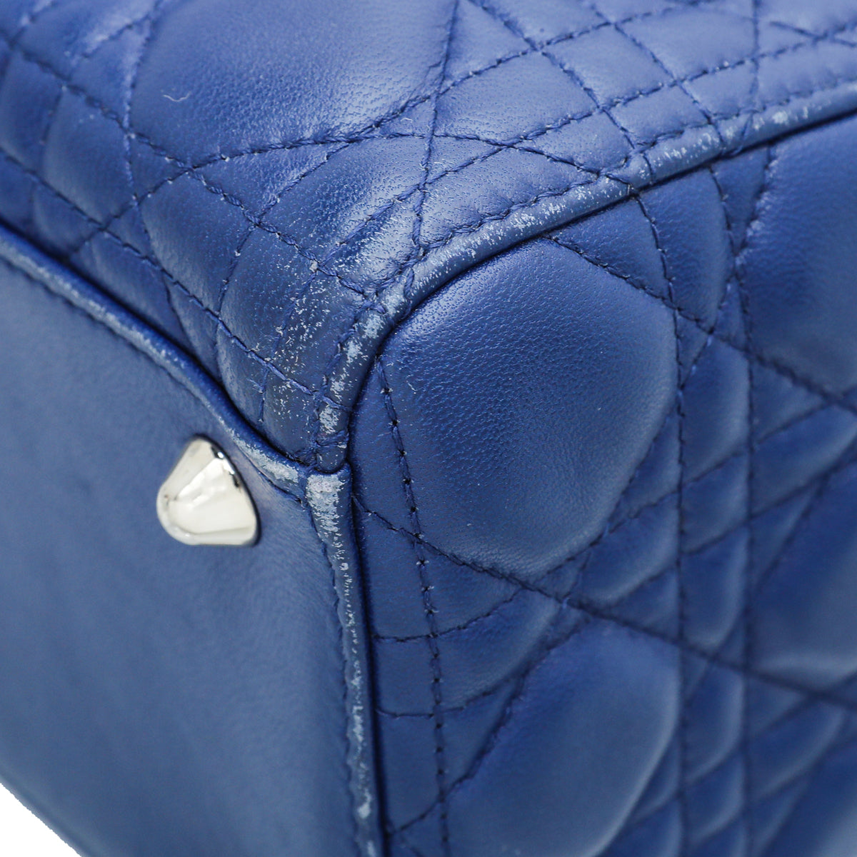 Christian Dior Blue Lady Dior Large Bag