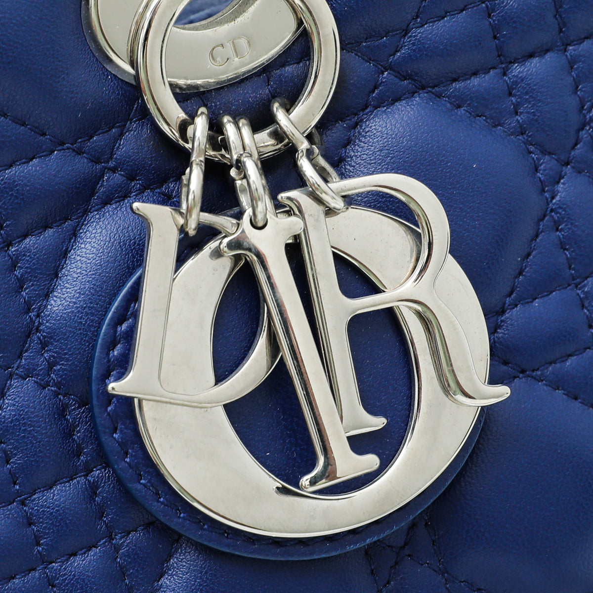 Christian Dior Blue Lady Dior Large Bag