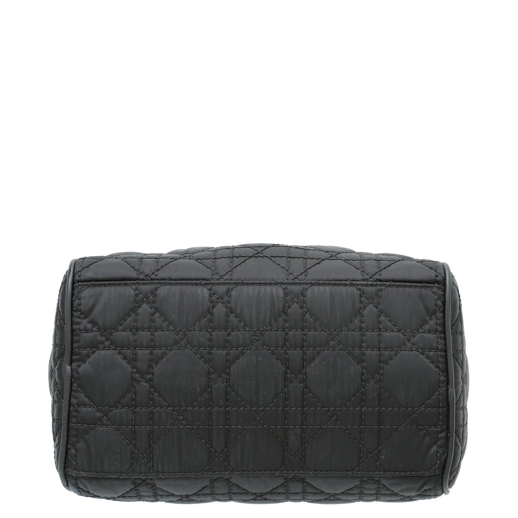 Christian Dior Black Nylon Cannage Charming Boston Mini Bag