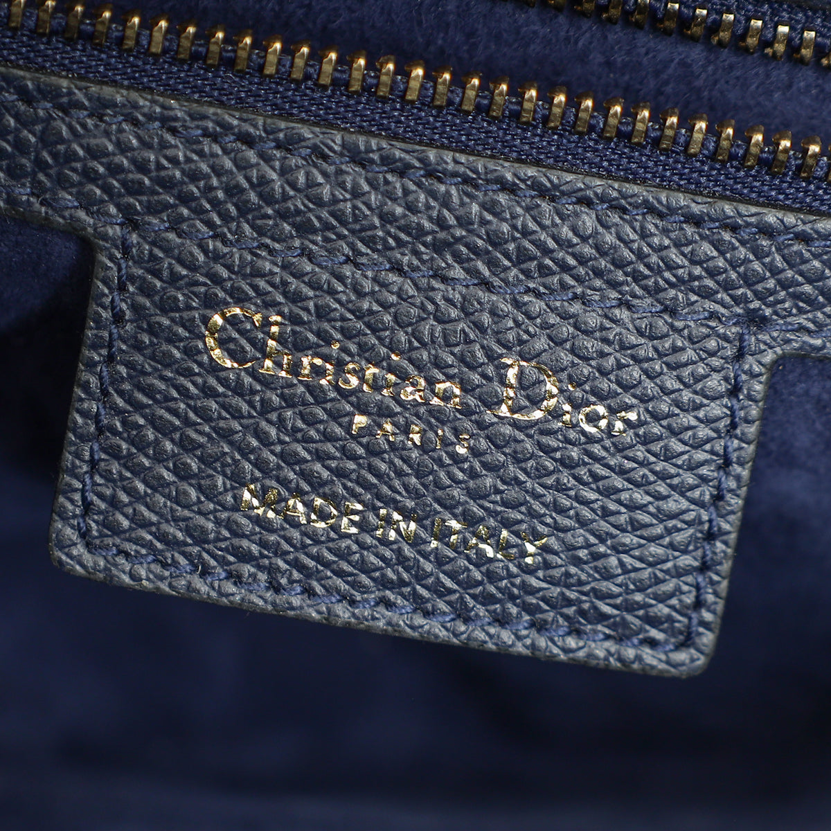 Christian Dior Navy Saddle Medium Bag