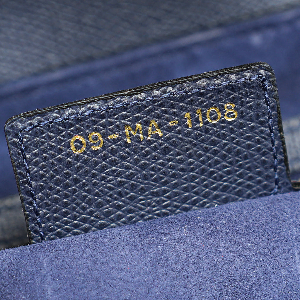 Christian Dior Navy Saddle Medium Bag