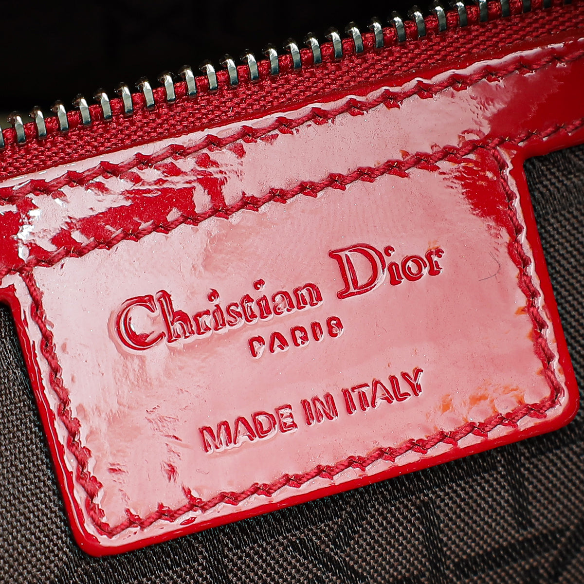 Christian Dior Red Lady Dior Large Bag