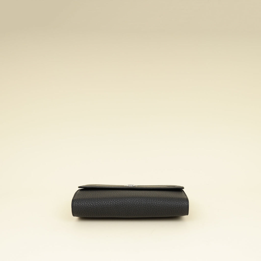 Christian Dior Black Diorever Wallet On Chain