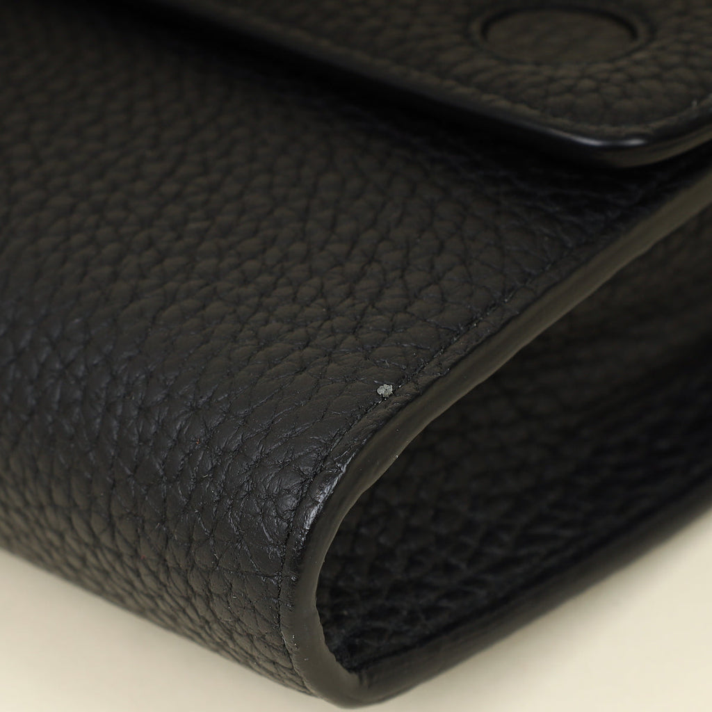 Christian Dior Black Diorever Wallet On Chain
