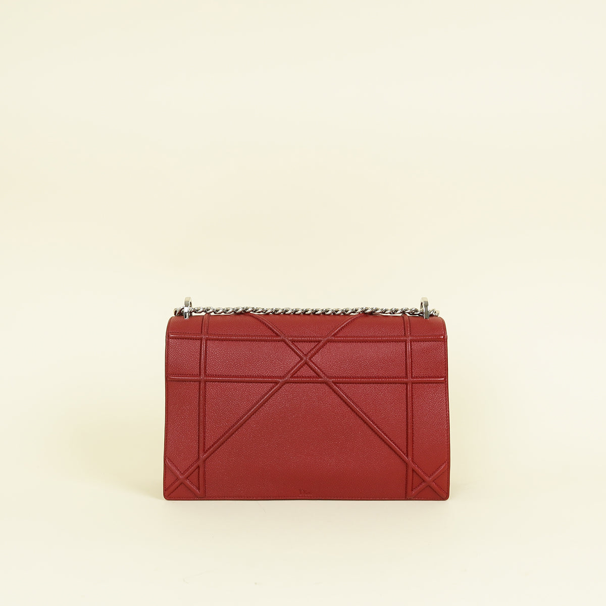Christian Dior Red Diorama Flap Large Shoulder Bag