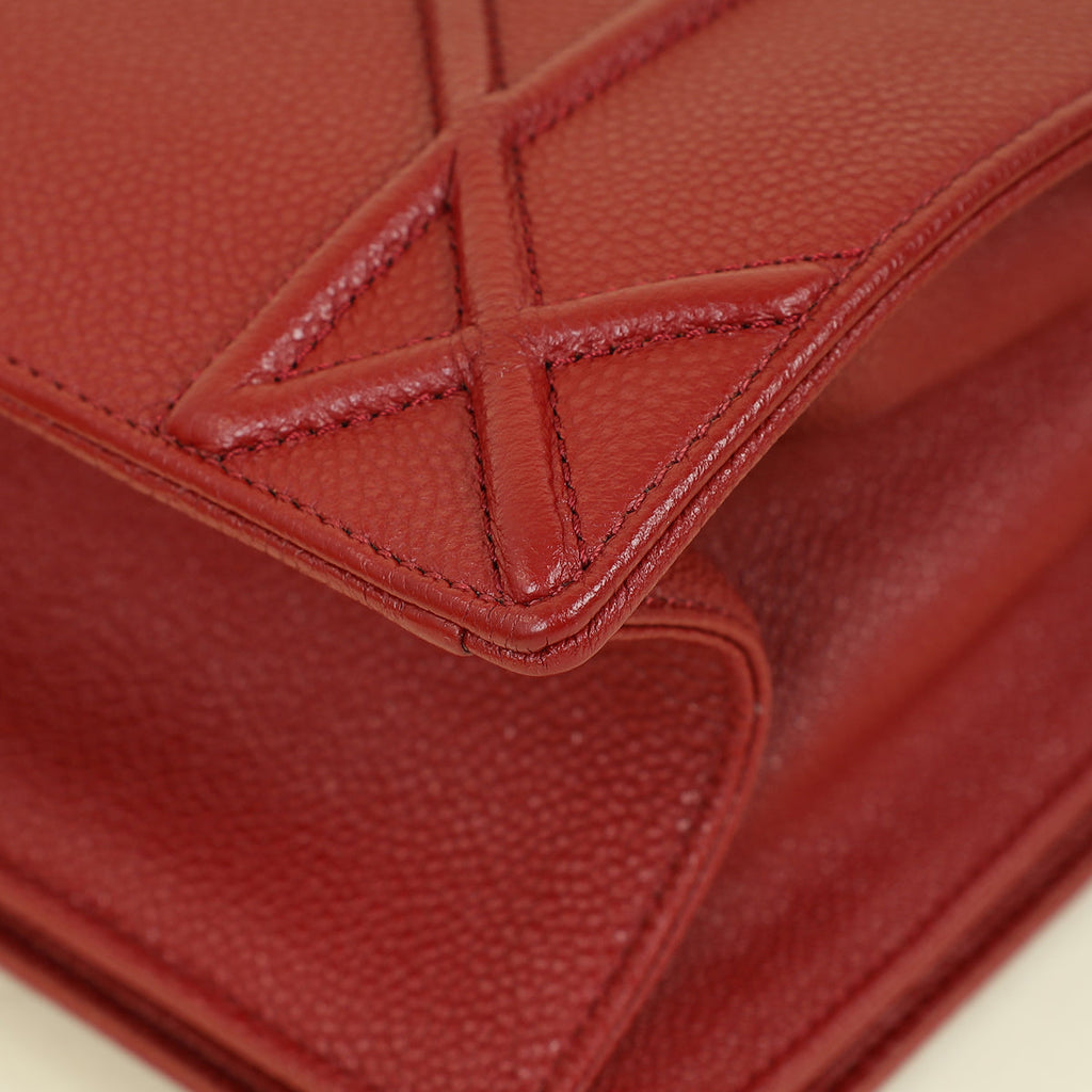 Christian Dior Red Diorama Flap Large Shoulder Bag