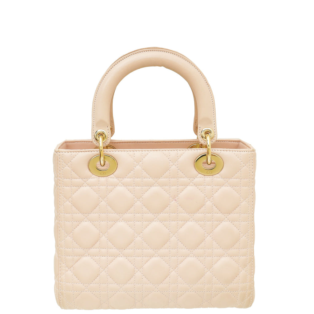 Christian Dior Light Pink Lady Dior Medium Bag