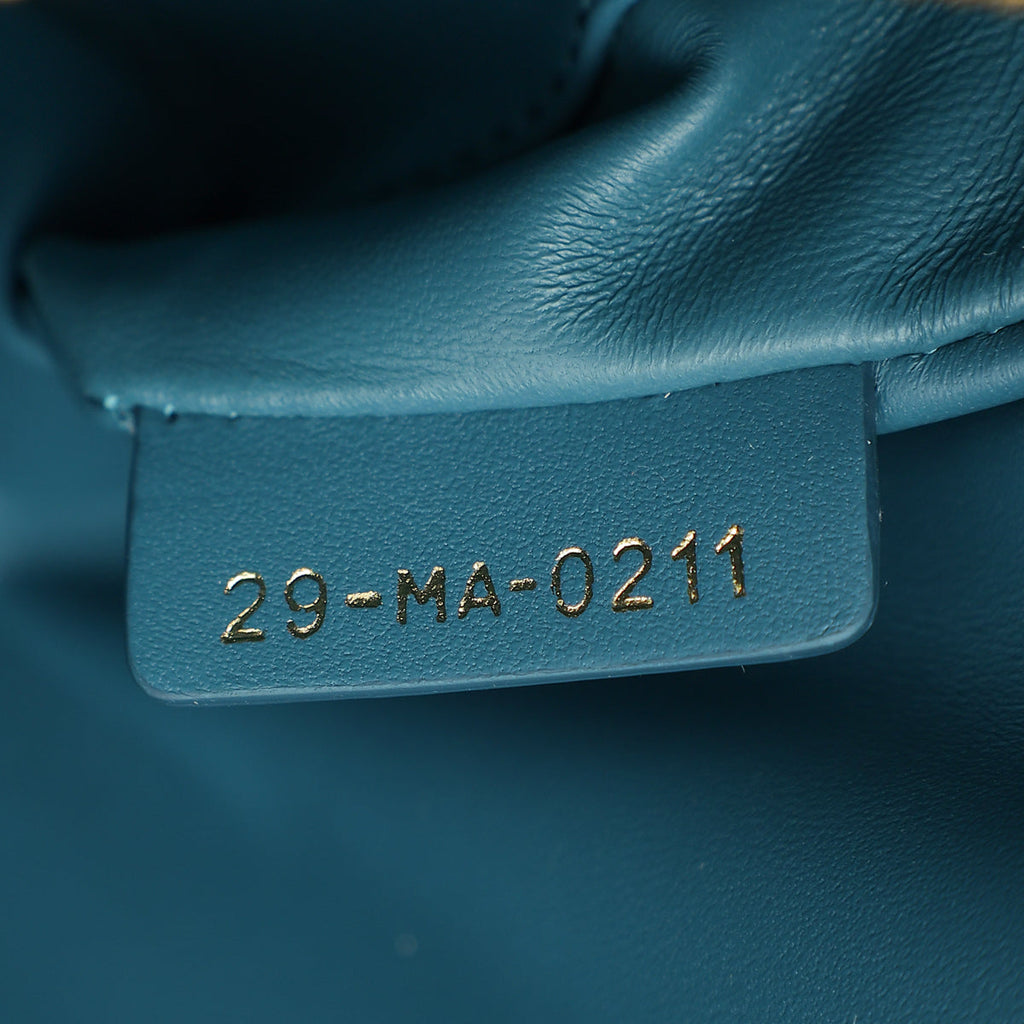 Christian Dior Indigo Blue Diordouble Medium Chain Bag