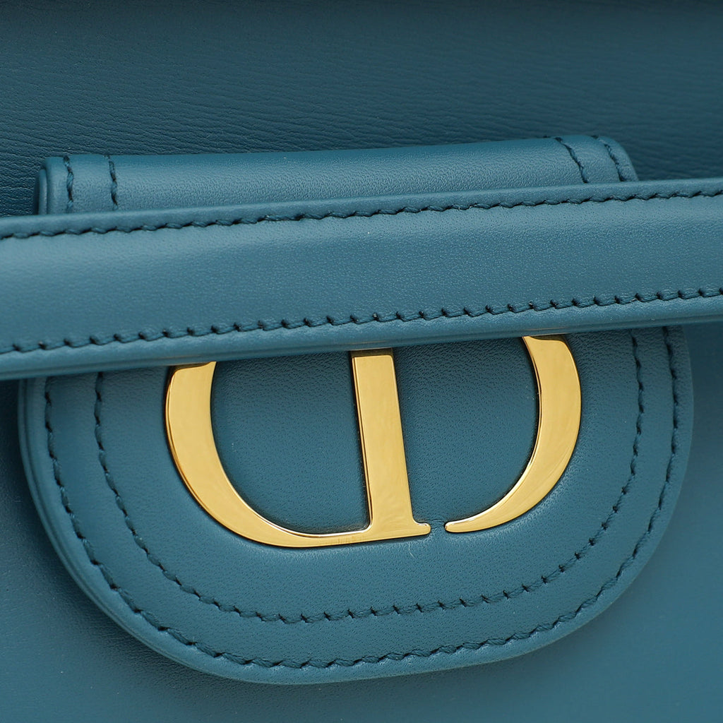 Christian Dior Indigo Blue Diordouble Medium Chain Bag