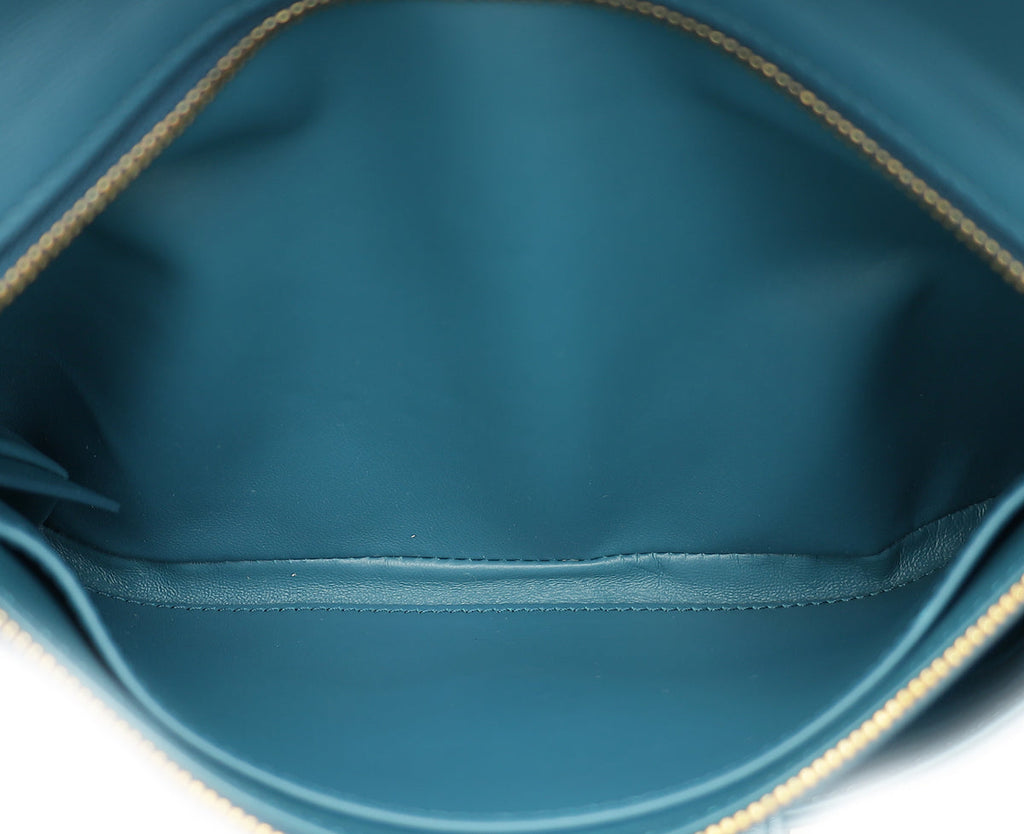 Christian Dior Indigo Blue Diordouble Medium Chain Bag