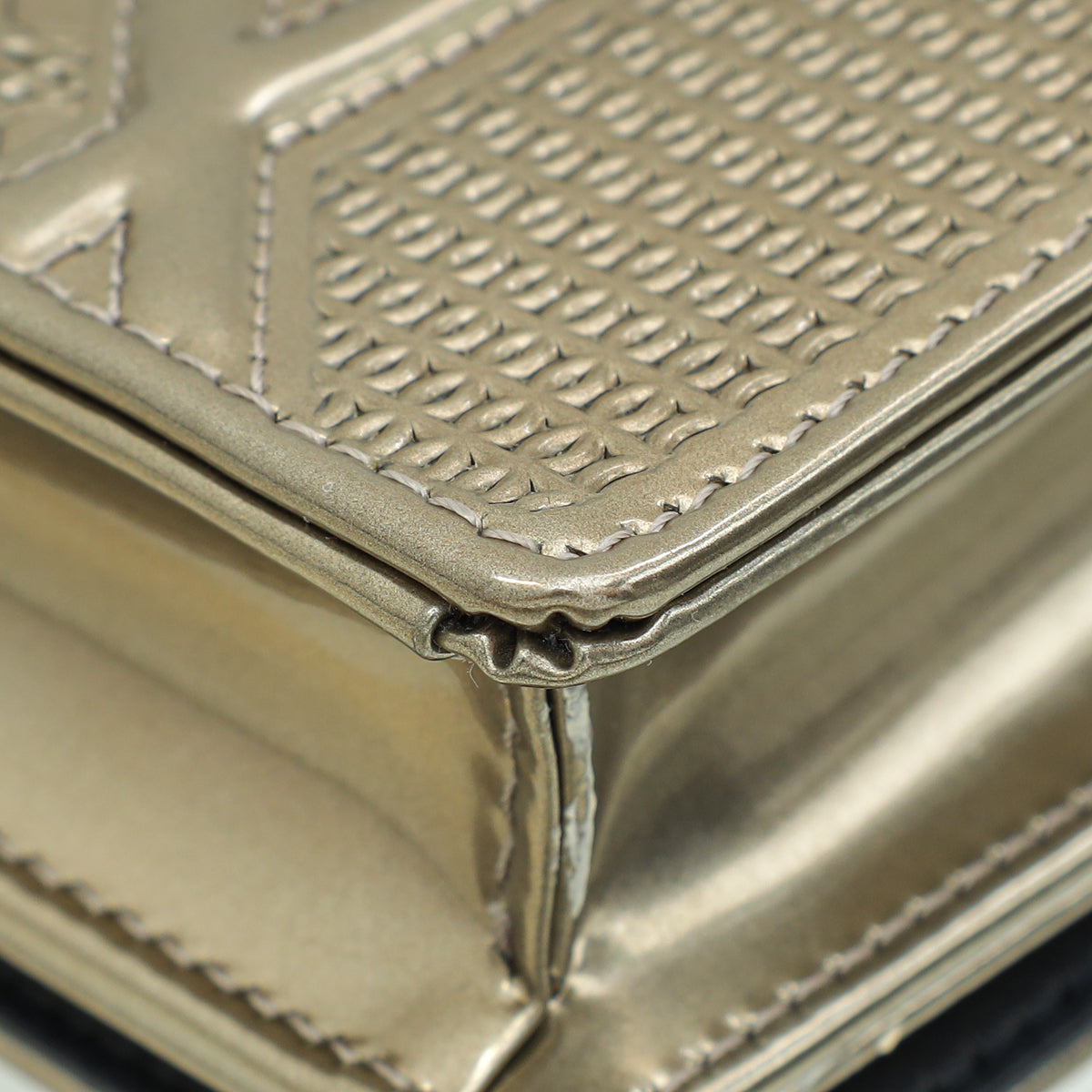 Christian Dior Champaign Diorama Microcannage Wallet On Chain