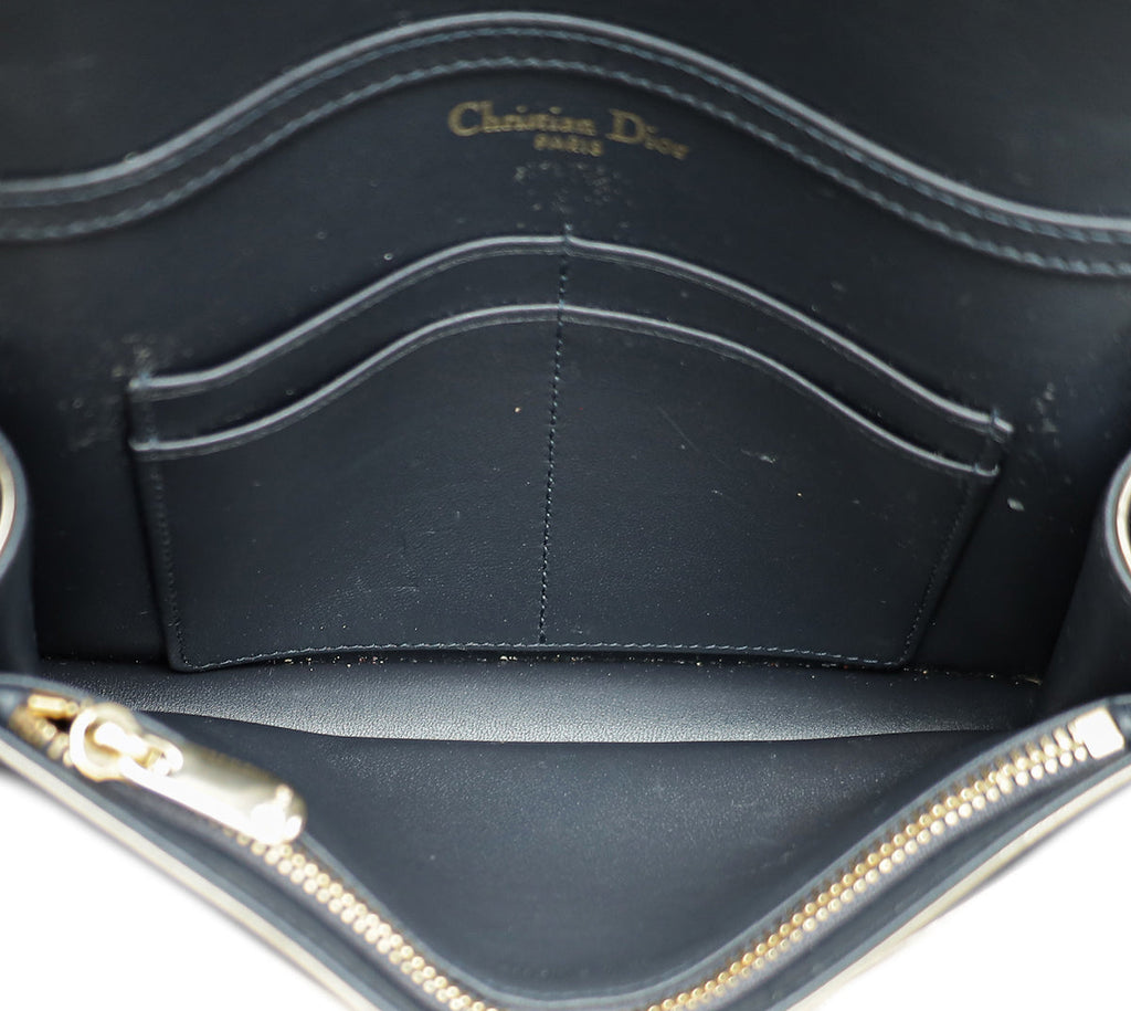 Christian Dior Champaign Diorama Microcannage Wallet On Chain