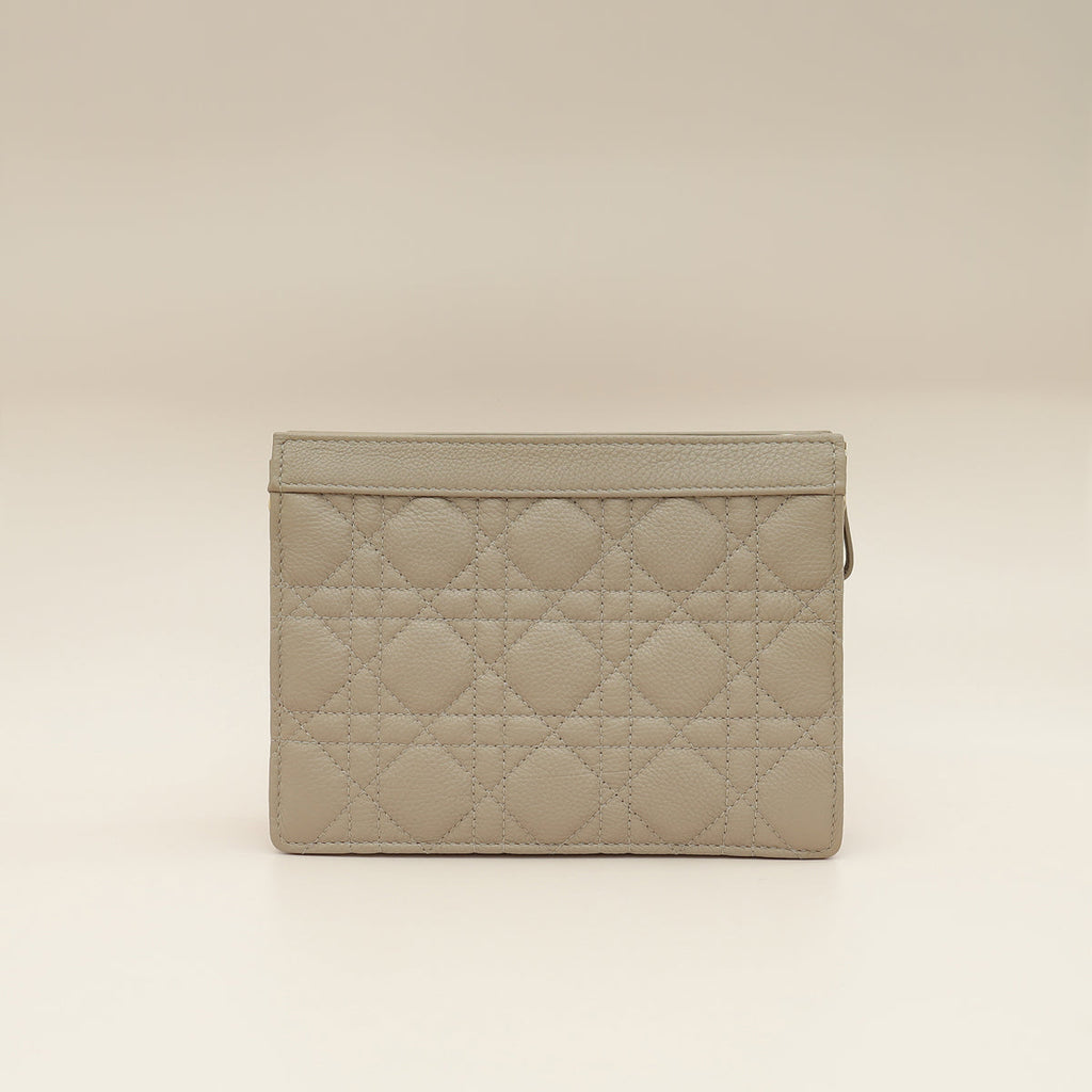 Christian Dior Sand Supple Caro Every Dior Cannage Pouch