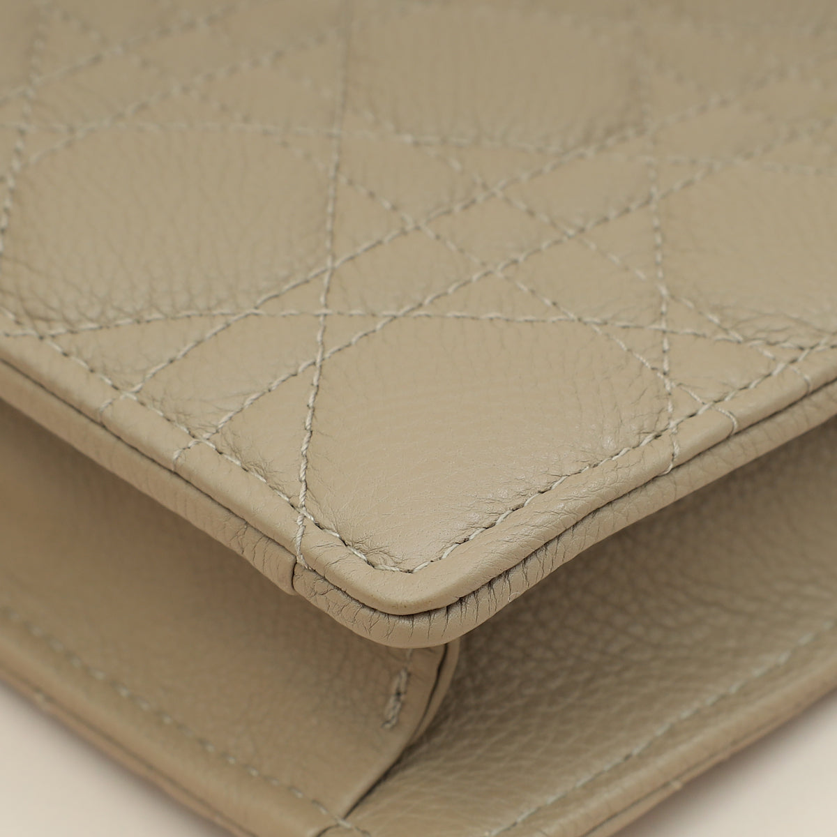 Christian Dior Sand Supple Caro Every Dior Cannage Pouch