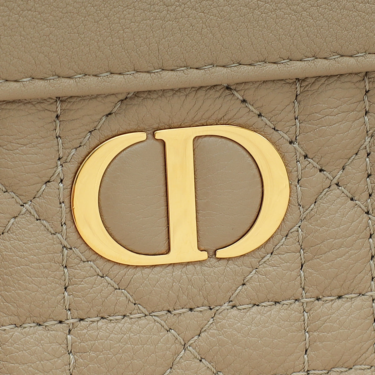 Christian Dior Sand Supple Caro Every Dior Cannage Pouch