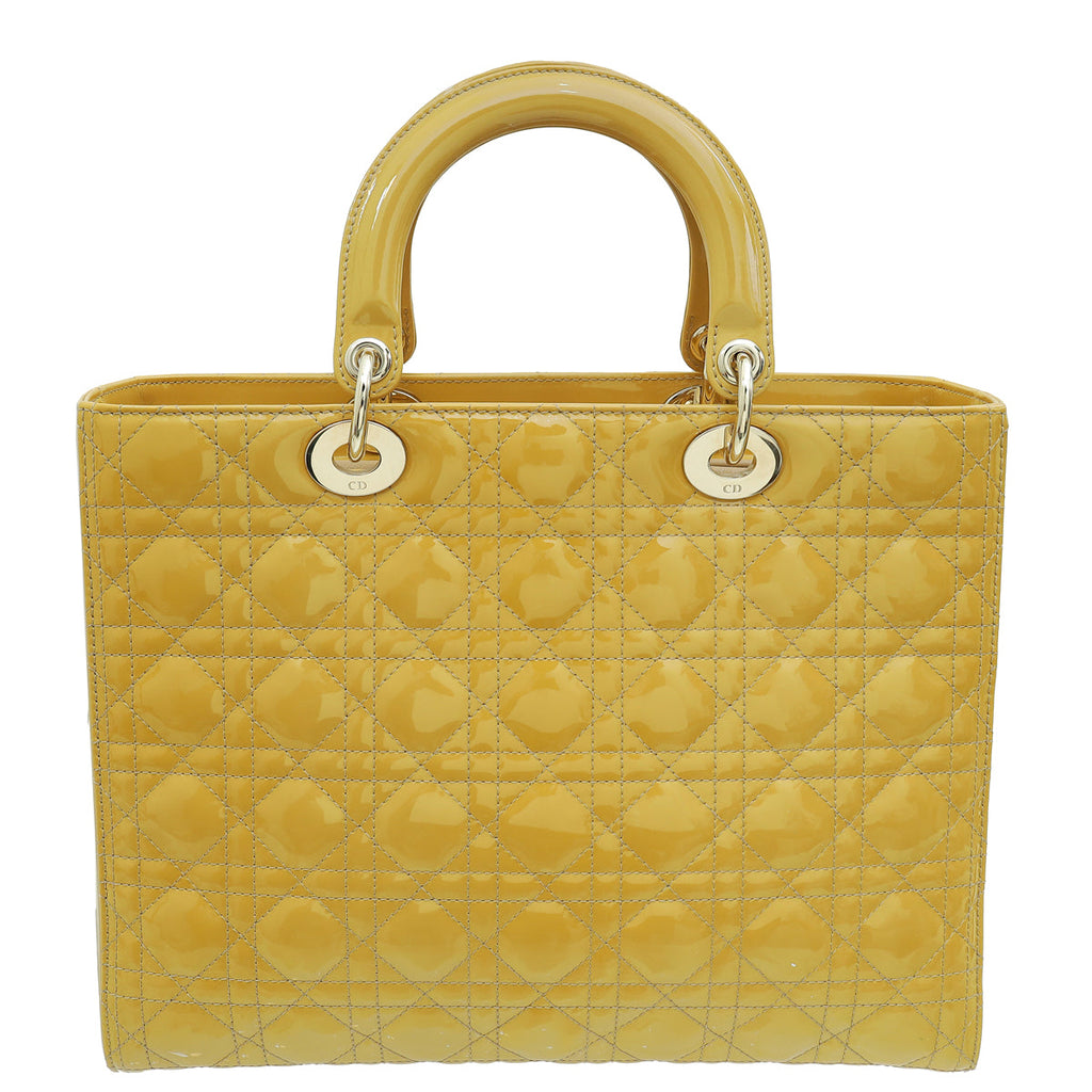 Christian Dior Beige Lady Dior Large Bag