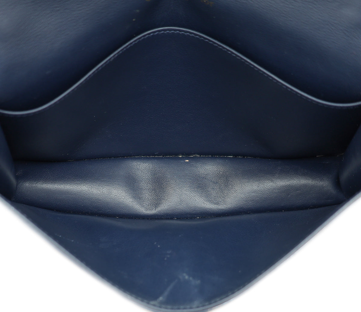 Christian Dior Indigo Blue Lady Dior Pouch With Chain