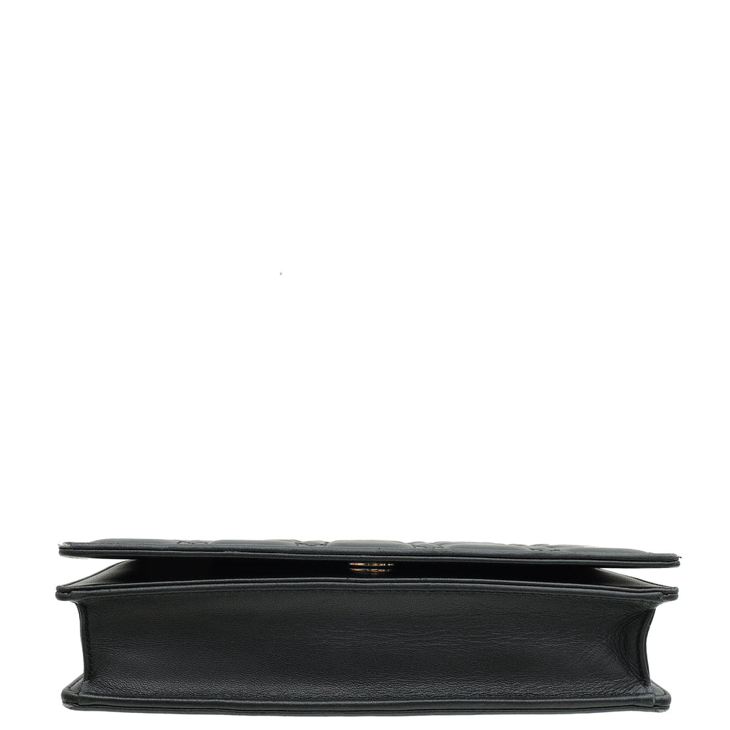 Christian Dior Black Lady Dior Pouch With Chain