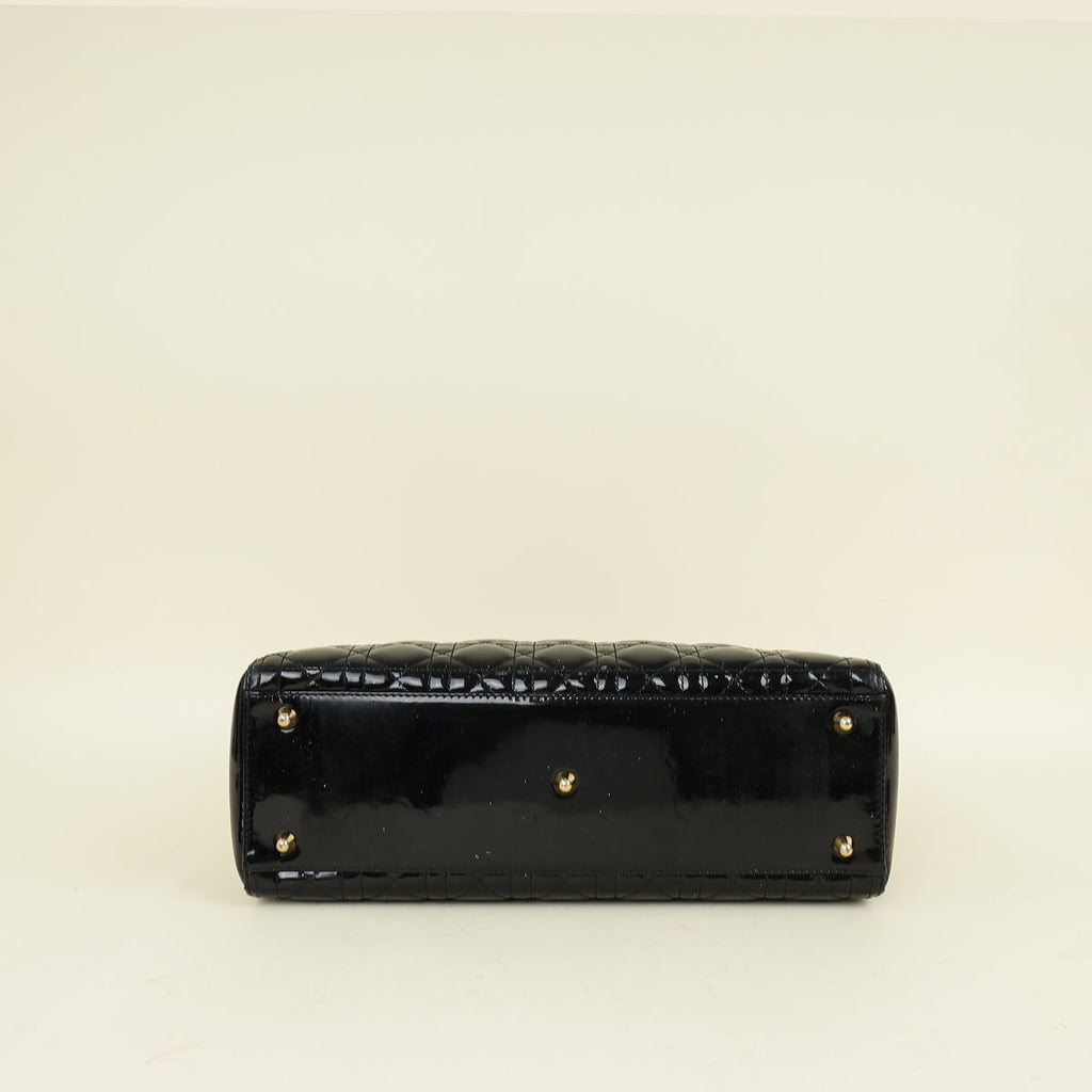 Christian Dior Black Lady Dior Large Bag