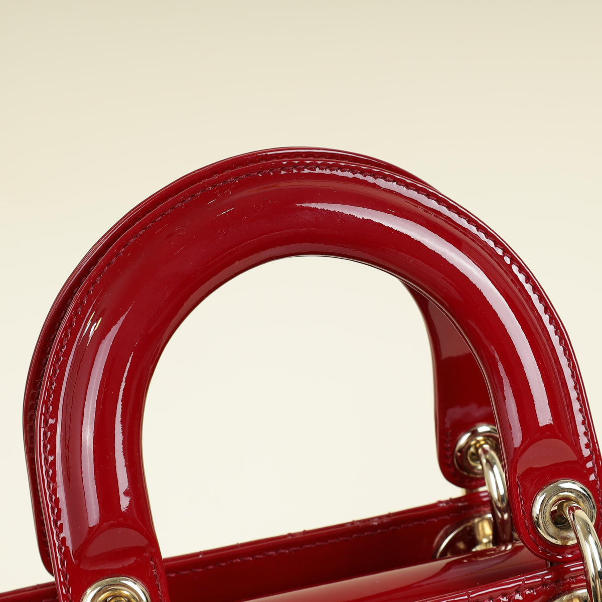 Christian Dior Cherry Red Lady Dior Small Bag